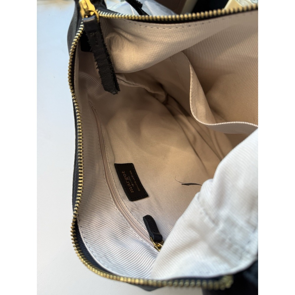 MARGOT RYLEE Black Leather Cross-Body Bag Purse Exterior Pockets Gold Hardware - Picture 10 of 11
